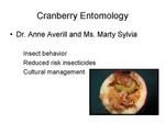 Cranberry Entomology