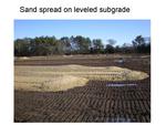 Sand Spread on Leveled Subgrade