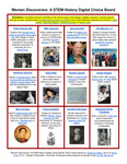 Women Discoverers: A STEM History Digital Choice Board